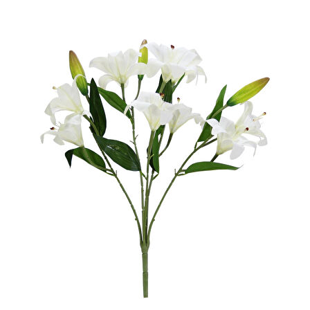 Yapay Lilyum Demeti Beyaz 55 cm