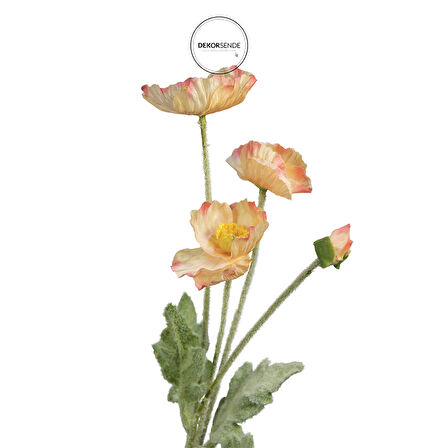 Yapay Anemon Çiçeği Turuncu 58 cm