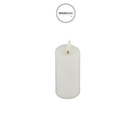Led Kütük Mum 13 cm