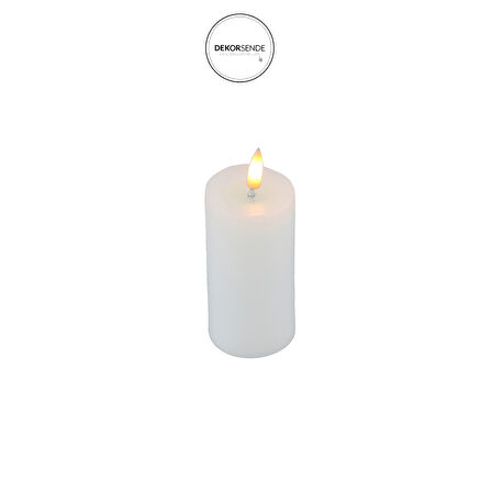 Led Kütük Mum 13 cm