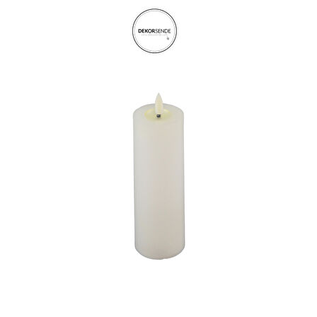 Led Kütük Mum 17 cm