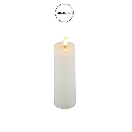 Led Kütük Mum 17 cm