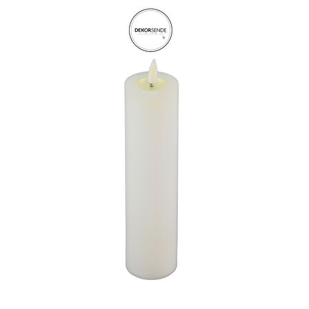 Led Kütük Mum 23 cm