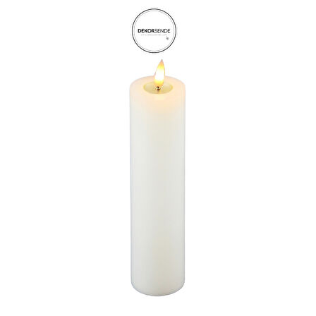Led Kütük Mum 23 cm
