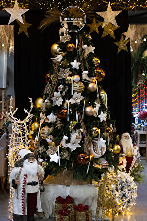 Yılbaşı Süsü Mat Top Bronz 20 cm