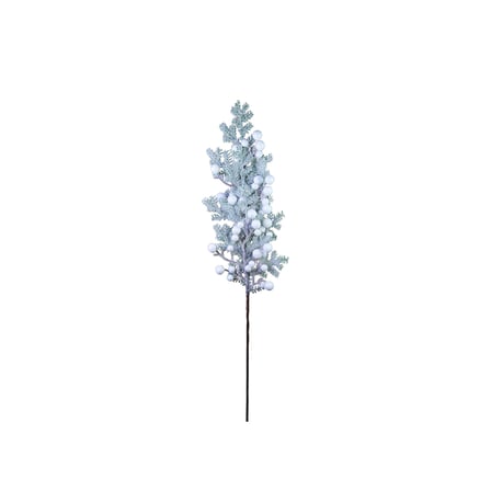 Yılbaşı Süsü Karlı Beyaz Berry Dal Yeşil Beyaz 75 cm