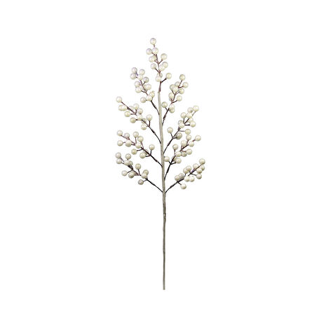 Yılbaşı Süsü Berry Dal Beyaz 55 cm