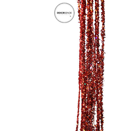 Yılbaşı Süsü Sarkıt Dal Kırmızı 110 cm