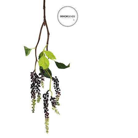 Yapay Berry Garnitür Dalı Mor 65 cm