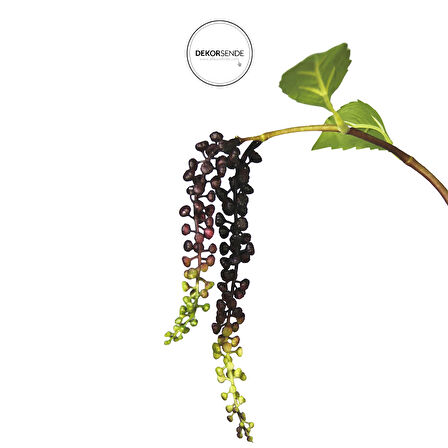 Yapay Berry Garnitür Dalı Mor 65 cm
