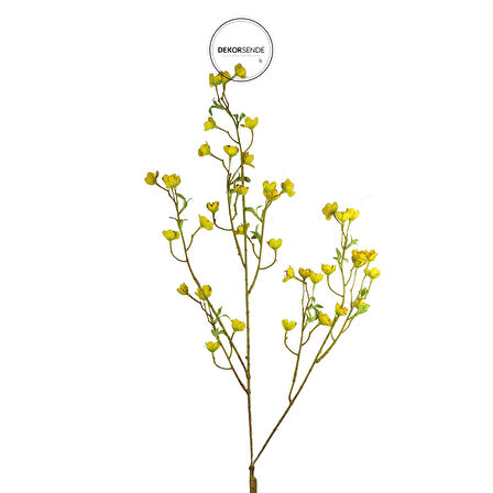 Yapay Küçük Çiçekli Mine Sarı 95 cm