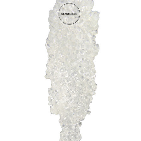 Yılbaşı Süsü Şeffaf Buz Sarkıt 22 cm