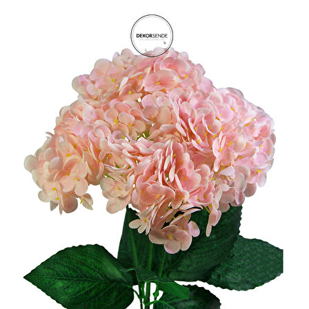 Yapay Ortanca Demeti Islak Dokulu Açık Pembe 43 cm