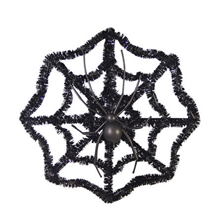 Cadılar Bayramı Simli Örümcek Ağı 30 cm