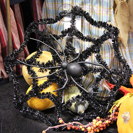 Cadılar Bayramı Simli Örümcek Ağı 30 cm