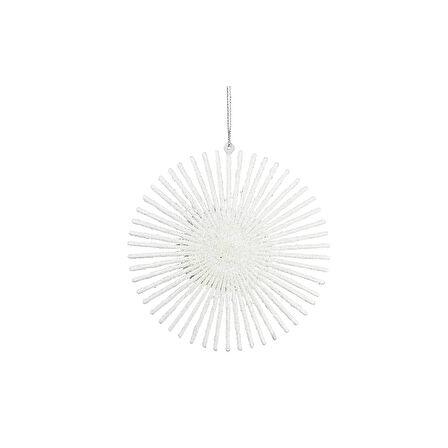 Yılbaşı Süsü Simli Güneş Beyaz 15 cm