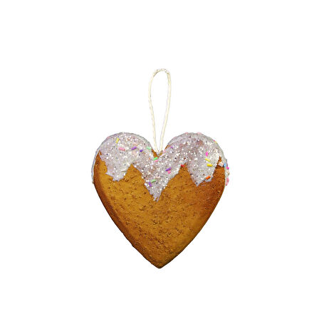 Yılbaşı Süsü Kurabiye Kalp 11 cm