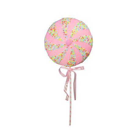 Yılbaşı Süsü Şekerli Lolipop Pembe 56 cm