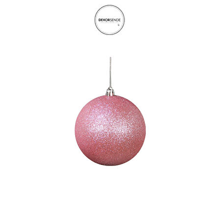 Yılbaşı Süsü 3'lü Top Pembe 10 cm