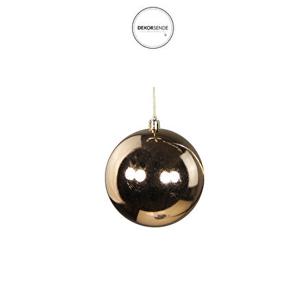 Yılbaşı Süsü 3'lü Top Bronz 10 cm