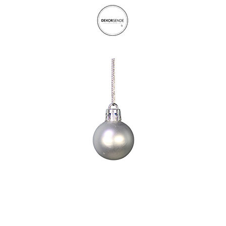 Yılbaşı Süsü 24'lü Top Gümüş 3 cm