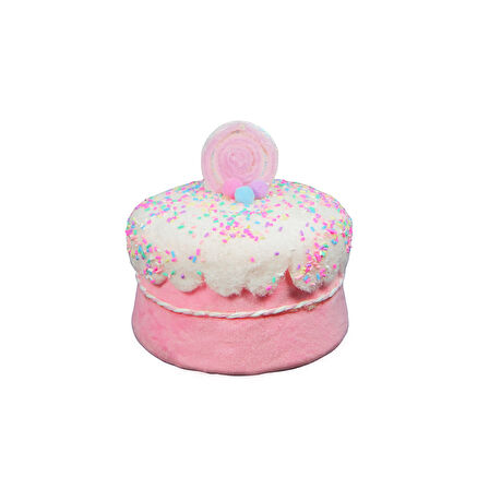Yılbaşı Süsü Şekerlemeli Pasta Pembe 15 cm