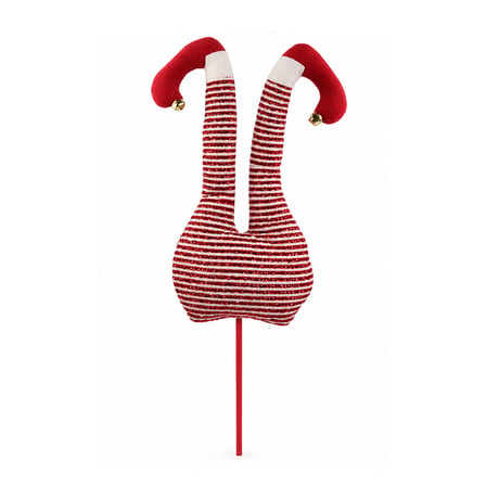 Yılbaşı Süsü Elf Bacakları Kırmızı Beyaz 50 cm