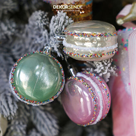 Yılbaşı Süsü 6'lı Macaron Renkli 6 cm