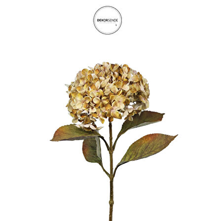 Yapay Ortanca Demeti Vintage Krem 65 cm