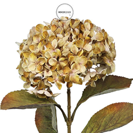 Yapay Ortanca Demeti Vintage Krem 65 cm