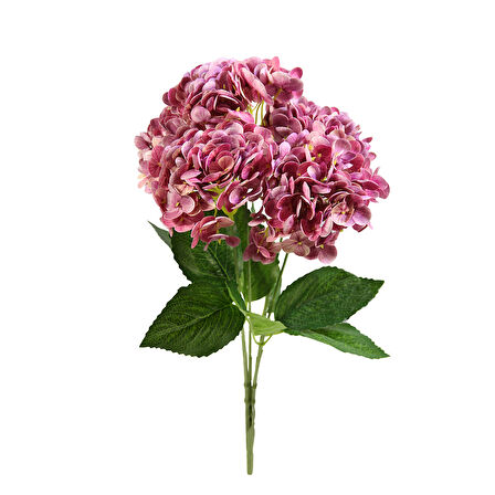 Yapay Ortanca Demeti Islak Dokulu Koyu Pembe 43 cm