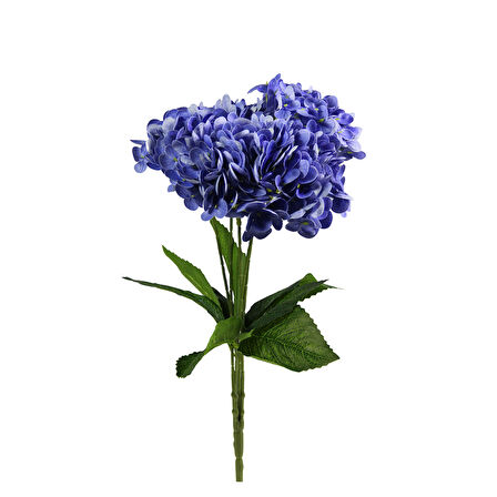 Yapay Ortanca Demeti Islak Dokulu Koyu Mavi 43 cm