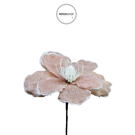 Yapay Keten Çiçek Ponsetya Pembe 30 cm