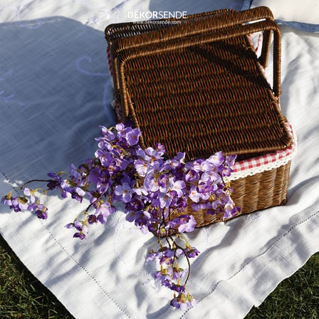 Yapay Kiraz Çiçeği (Sakura) Dal Mor 65 cm