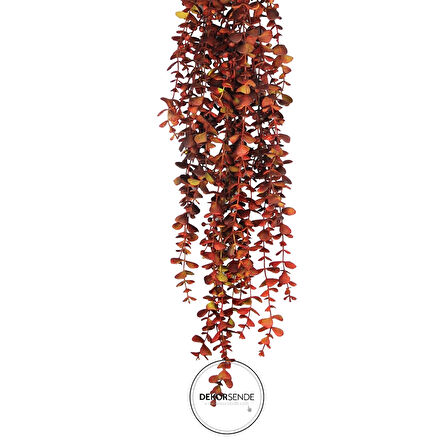 Yapay Okaliptus Sarkıt Demet Kırmızı 90 cm