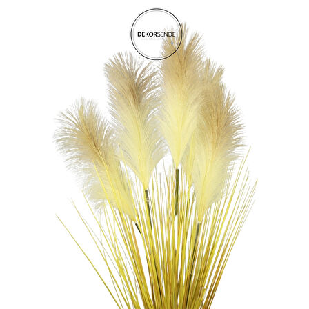 Yapay Pampas Saz Demeti Turuncu 90 cm