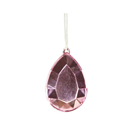 Yılbaşı Süsü Damla Taş Süs Pembe 13 cm