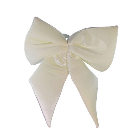 Yılbaşı Süsü Kadife Fiyonk Beyaz 50 cm