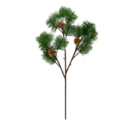 Yılbaşı Süsü Pike Dal Çam Mini Kozalaklı Yeşil 60 cm