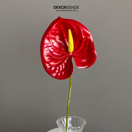 Yapay Antoryum Dal Kırmızı 60 cm