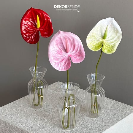 Yapay Antoryum Dal Kırmızı 60 cm