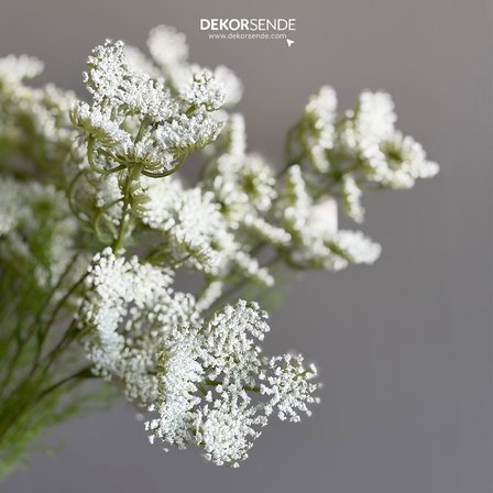 Yapay Kürdan Çiçeği Dal Beyaz 85 cm