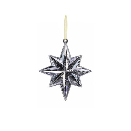Yılbaşı Ağaç Süsü Yıldız Taş Kristal Gümüş 12 cm