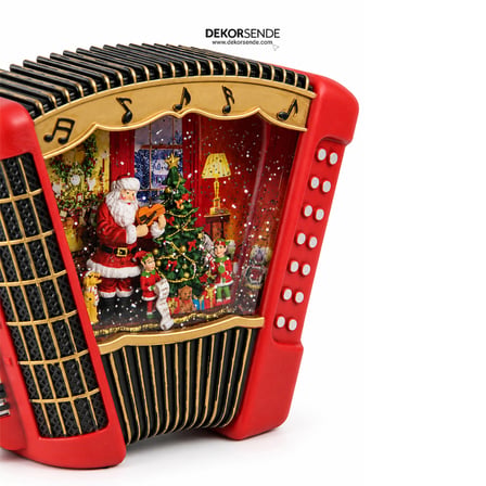 Yılbaşı Kar Küresi Akordiyon Model 20 cm