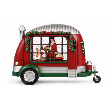 Yılbaşı Kar Küresi Karavanda Noel Baba Model 20 cm