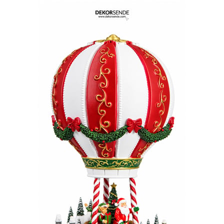 Yılbaşı Kar Küresi Işıklı Balonda Noel Baba Model 35 cm