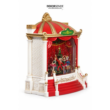 Yılbaşı Kar Küresi Işıklı Sirk Model 22x25 cm