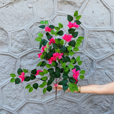 Yapay Begonvil Yaprak 3 Dal Pembe 70 cm