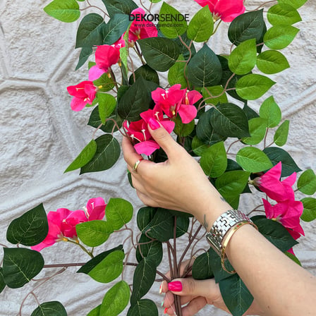 Yapay Begonvil Yaprak 3 Dal Pembe 70 cm