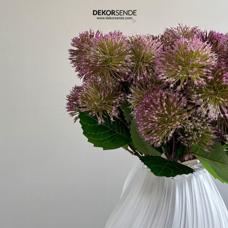 Yapay Allium Dal 5 Kafalı Mor 55 cm